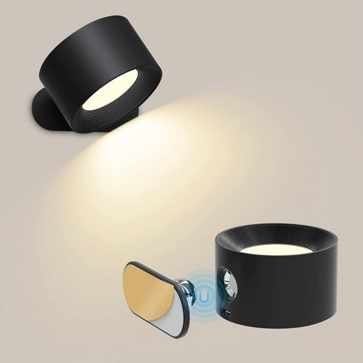 Multifunctional Wireless Wall Lamp Rechargeable &amp; Dimmable with 360° Rotation