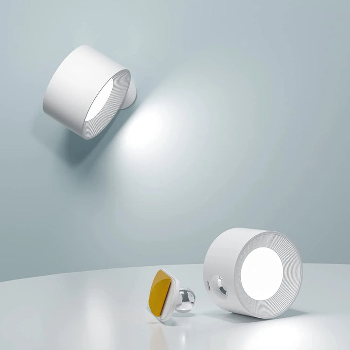 Multifunctional Wireless Wall Lamp Rechargeable &amp; Dimmable with 360° Rotation