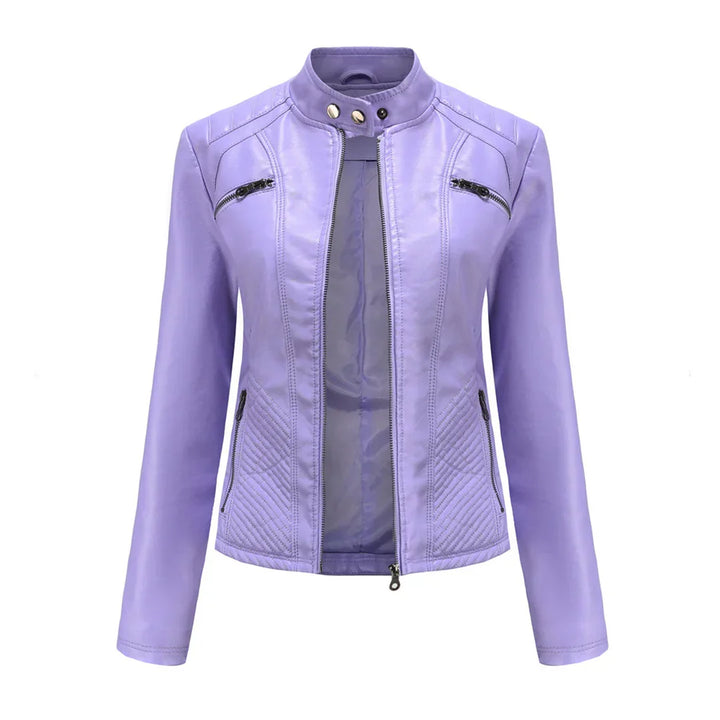 Stylische Leder Damenjacke mit zeitlosem Design