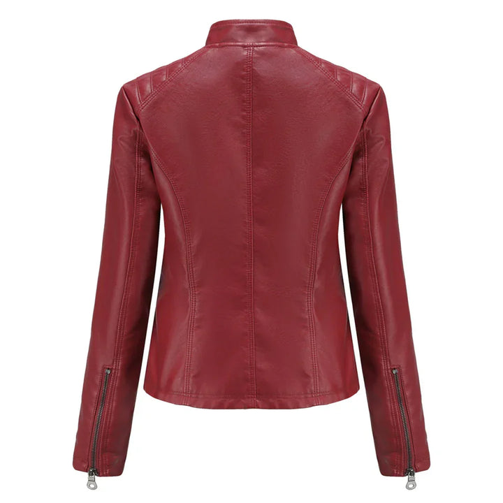 Stylische Leder Damenjacke mit zeitlosem Design