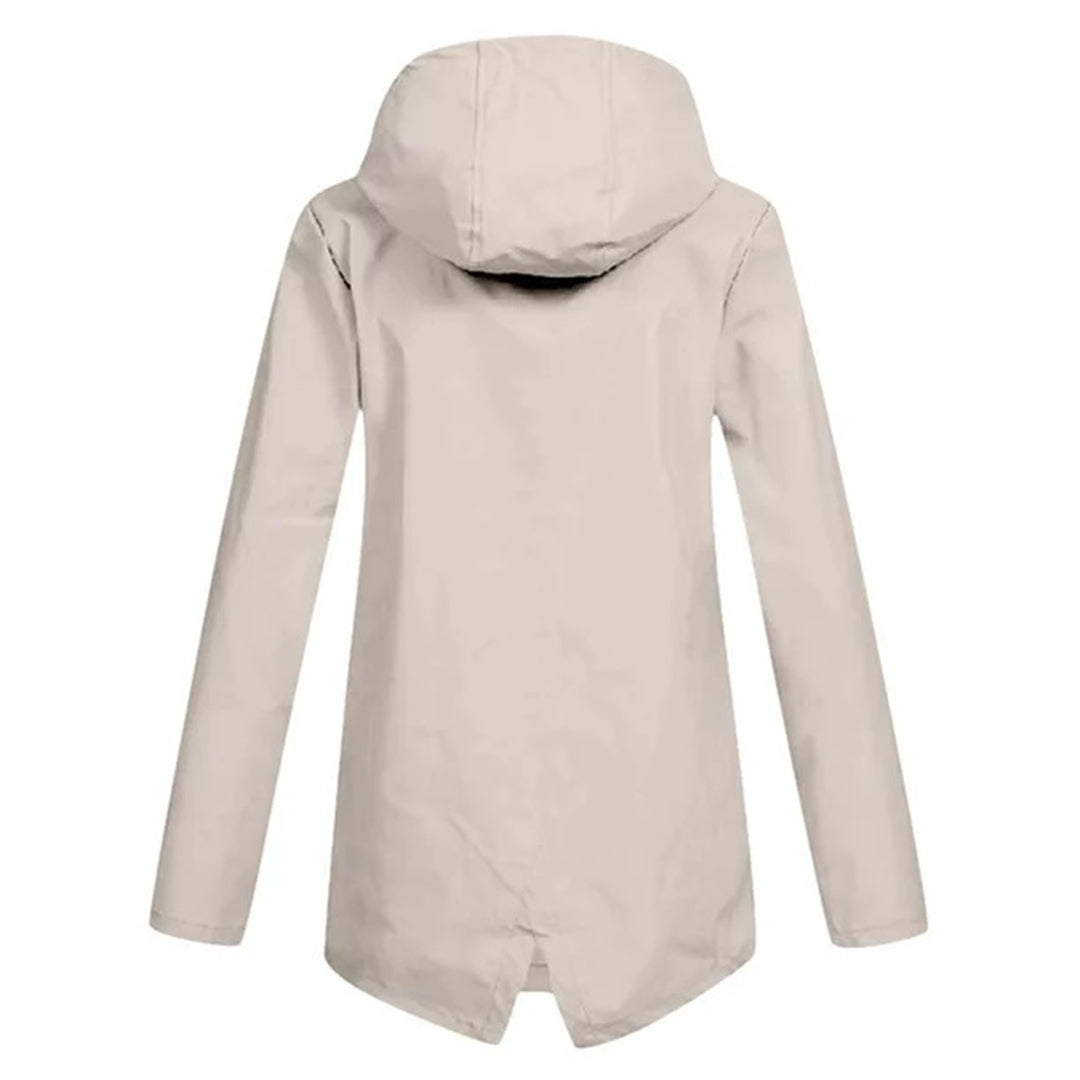 Damen Übergangsjacke mit Reißverschluss und Kapuze - wasserdicht