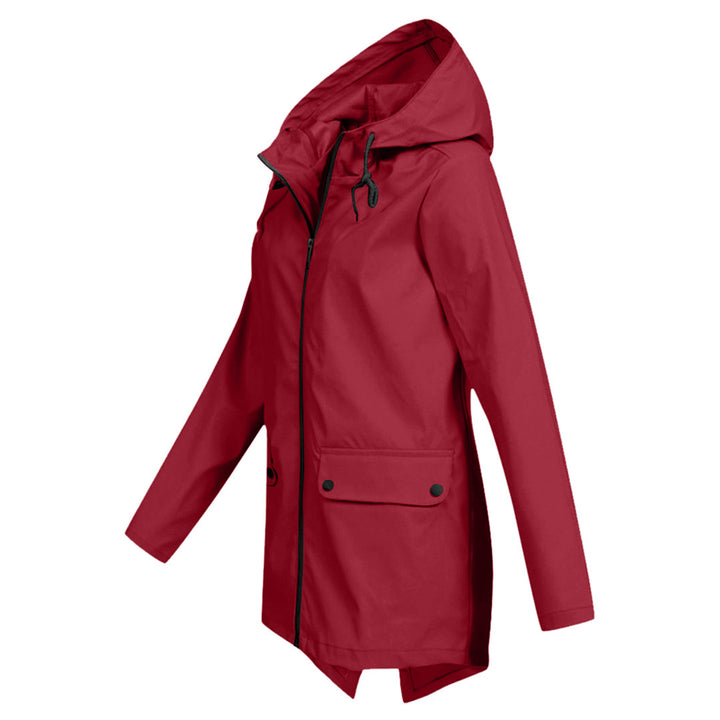 Damen Übergangsjacke mit Reißverschluss und Kapuze - wasserdicht