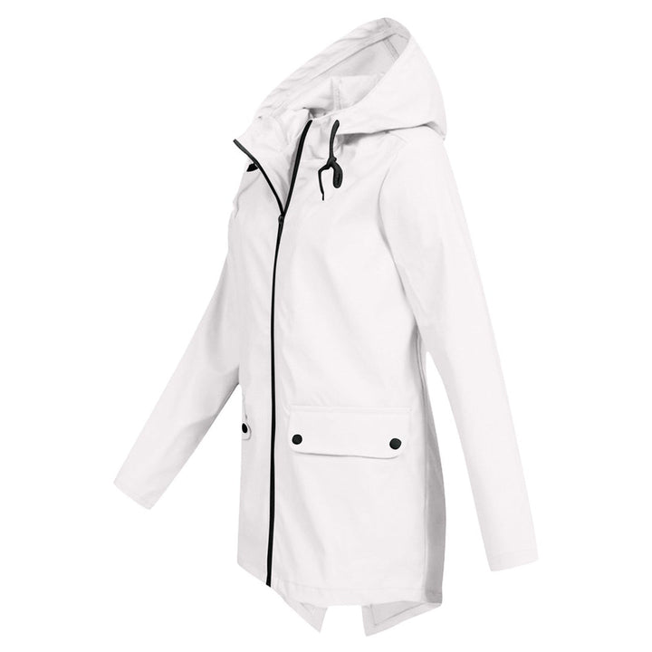 Damen Übergangsjacke mit Reißverschluss und Kapuze - wasserdicht