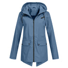 Damen Übergangsjacke mit Reißverschluss und Kapuze - wasserdicht