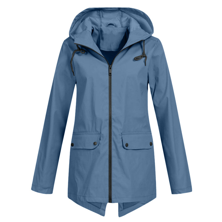 Damen Übergangsjacke mit Reißverschluss und Kapuze - wasserdicht