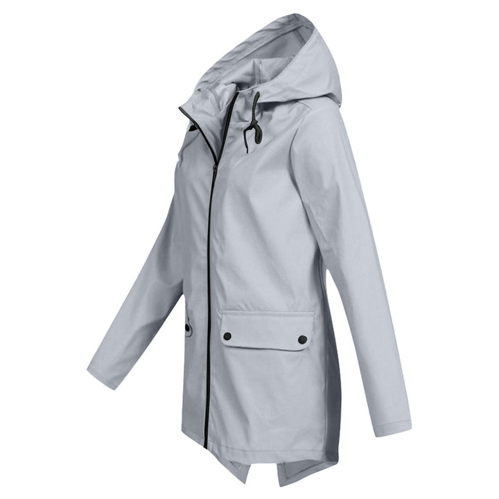 Damen Übergangsjacke mit Reißverschluss und Kapuze - wasserdicht