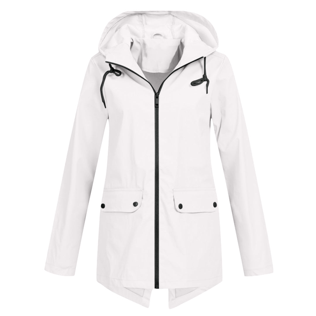 Damen Übergangsjacke mit Reißverschluss und Kapuze - wasserdicht