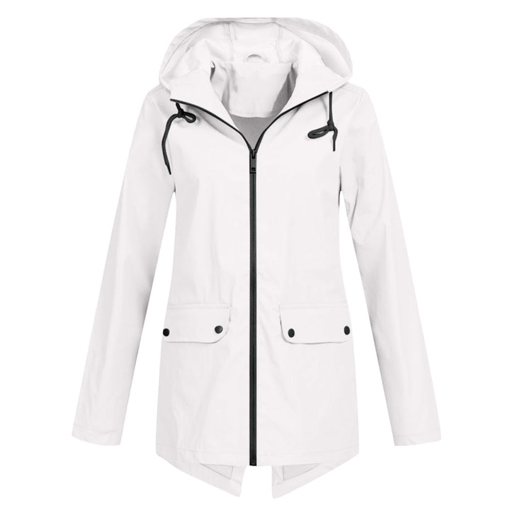 Damen Übergangsjacke mit Reißverschluss und Kapuze - wasserdicht