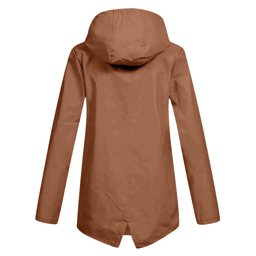 Damen Übergangsjacke mit Reißverschluss und Kapuze - wasserdicht