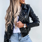 Emery | Damen-Leder-Übergangsjacke mit Reißverschluss und Gürtel