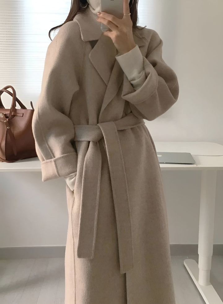 Talitha - Damen Lange Wollmantel