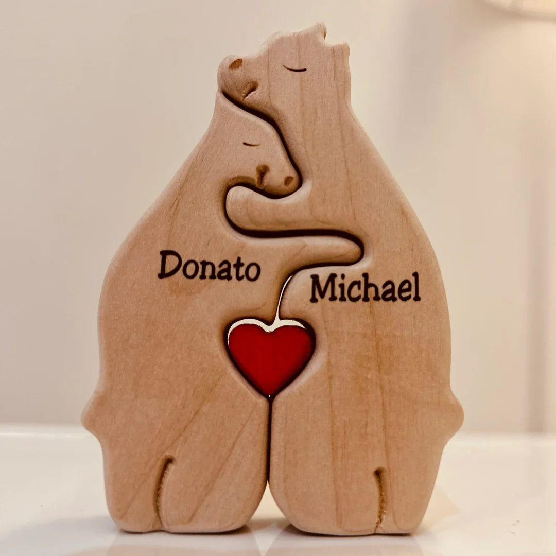 Wood Bear Family | Customisable, personal and original