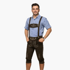 Herren Trachten Kniebundhose mit Hosenträgern – Perfekt für Oktoberfest & Volksfeste