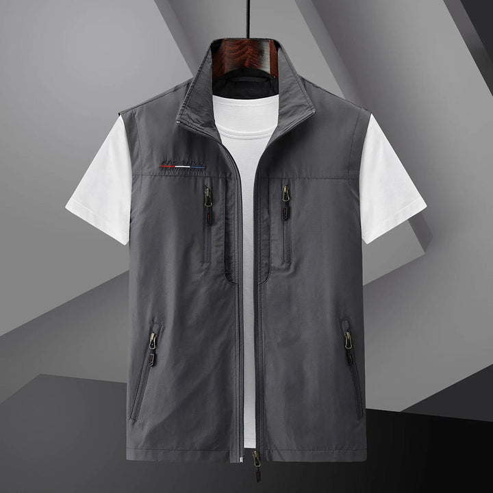 Karlo | Gilet sans manches pour homme avec fermeture éclair, gilet d&