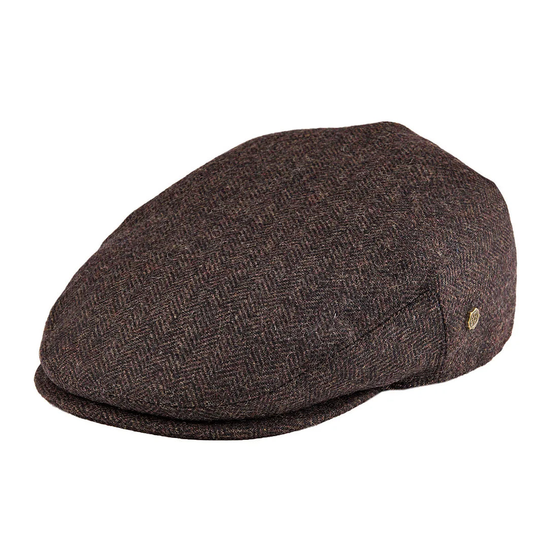 James | Klassische Fischgrät-Stich Flat Cap