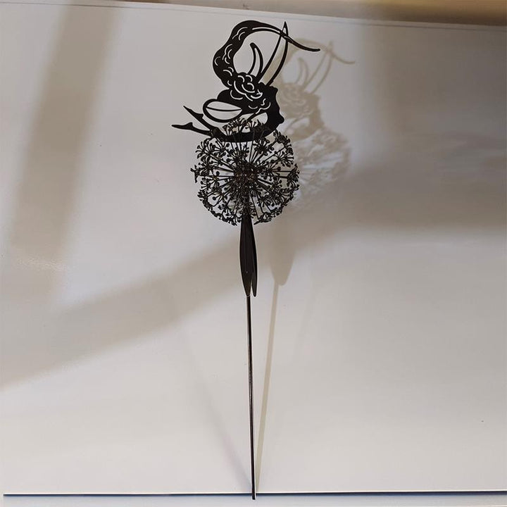 Fairies and Dandelions Dancing Together Sculpture Outdoor Garden