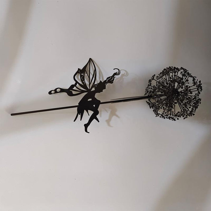 Fairies and Dandelions Dancing Together Sculpture Outdoor Garden