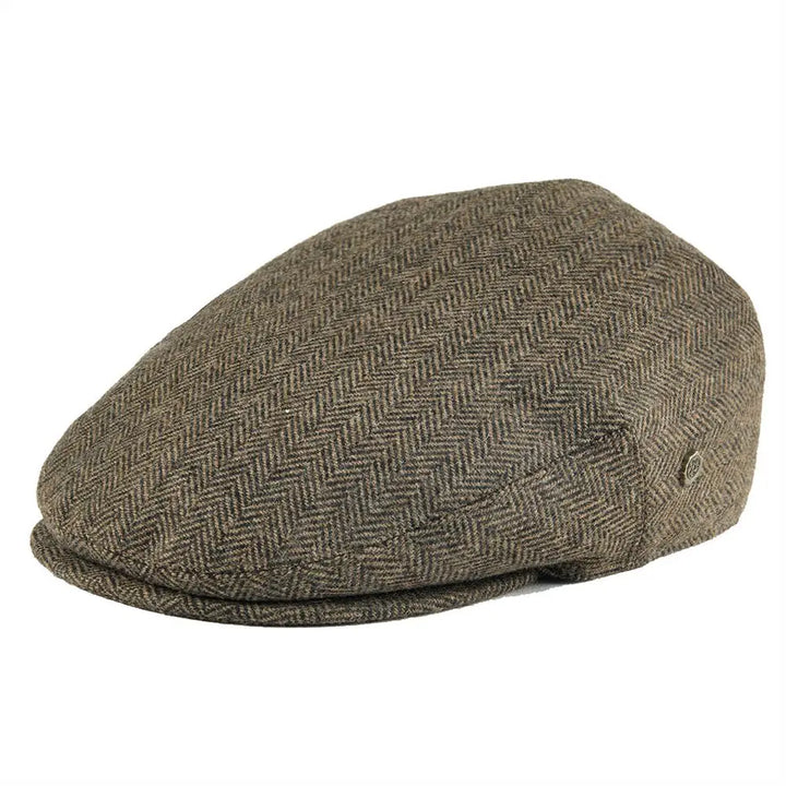 James | Klassische Fischgrät-Stich Flat Cap