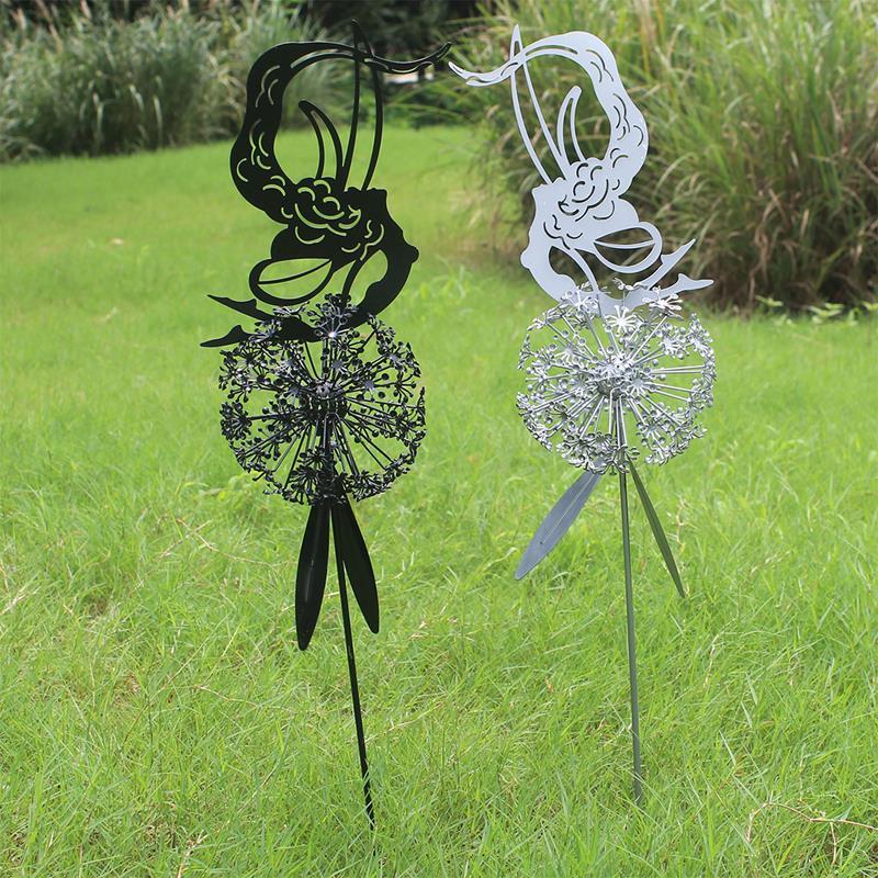 Fairies and Dandelions Dancing Together Sculpture Outdoor Garden