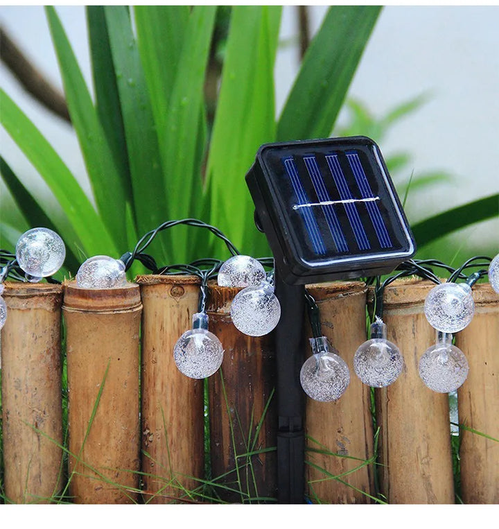 Solar String Lights with Balls | LED Outdoor | Automatic | Garden &amp; Balcony