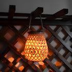 Solar Outdoor Lantern Rattan Look | LED Warm White | Garden & Terrace