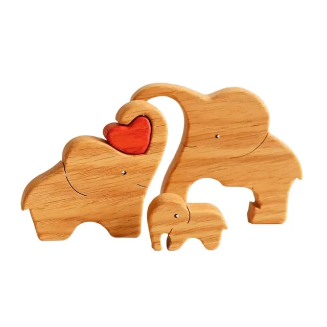 Wood Elephant Family | Customisable, personal and original