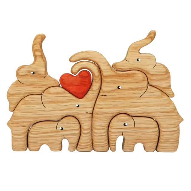 Wood Elephant Family | Customisable, personal and original