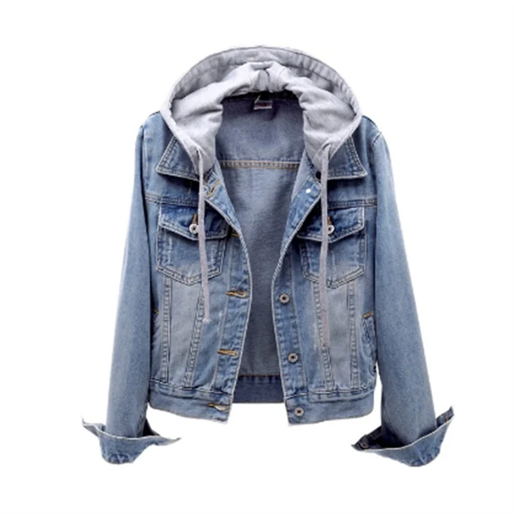 Jeansjacke für Damen - mit Kapuze
