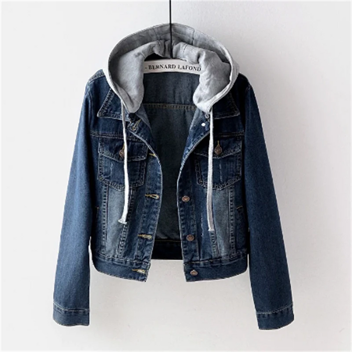 Jeansjacke für Damen - mit Kapuze