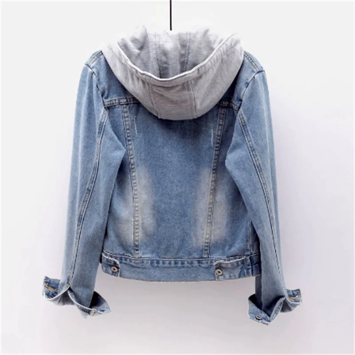Jeansjacke für Damen - mit Kapuze