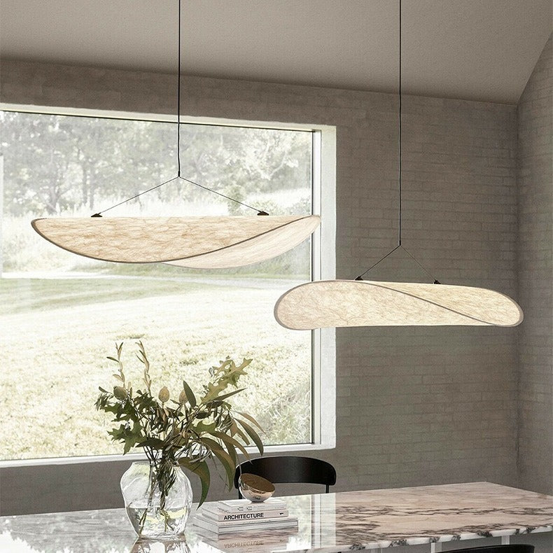 LED Pendant Light | Japandi Style | Height Adjustable | Warm White LED Light