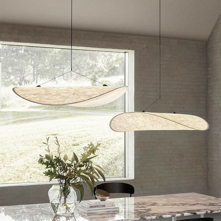 LED Pendant Light | Japandi Style | Height Adjustable | Warm White LED Light