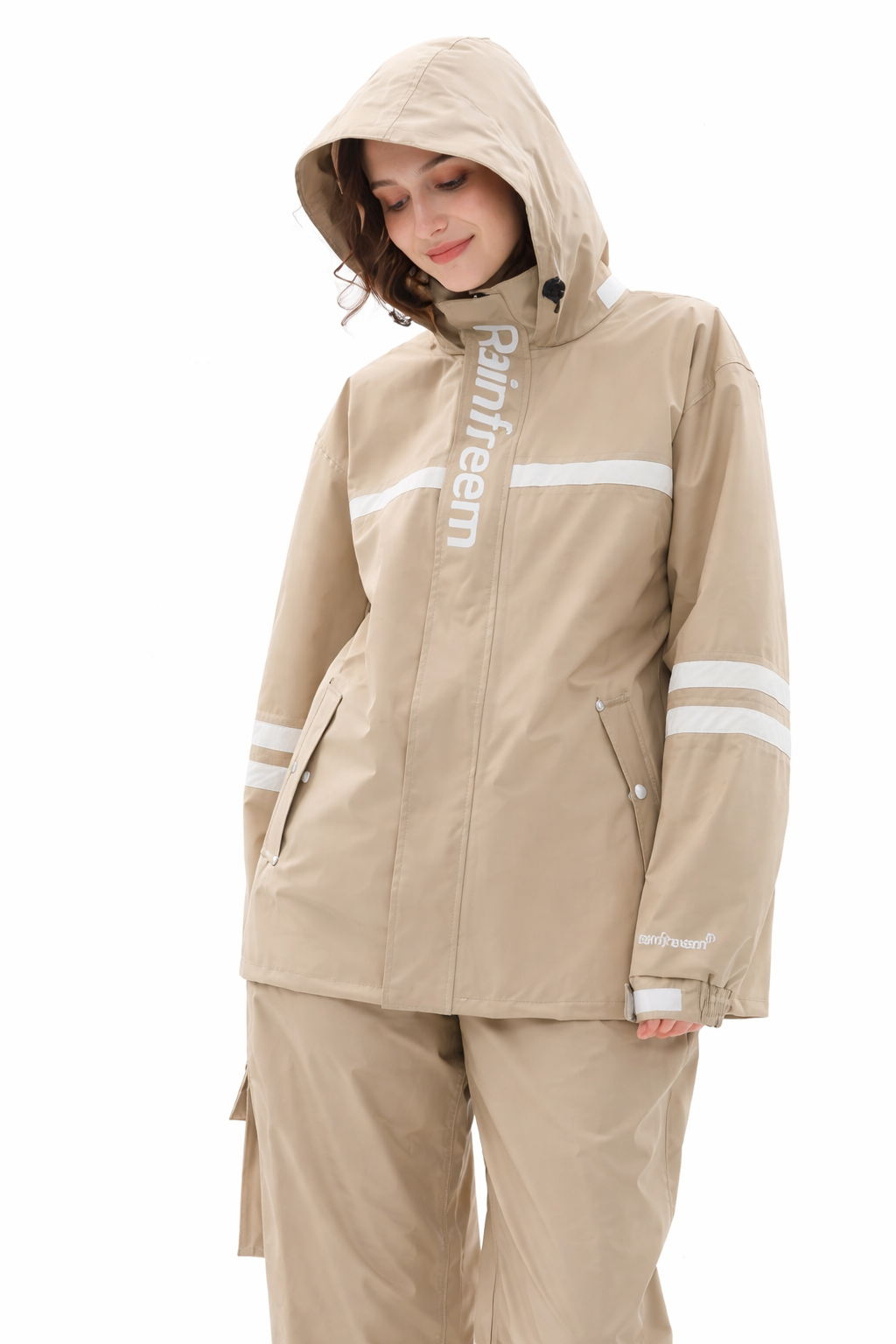 Damen Wasserdichtes Regenanzug mit Kapuze – Regenjacke und Regenhose Set | Blossom