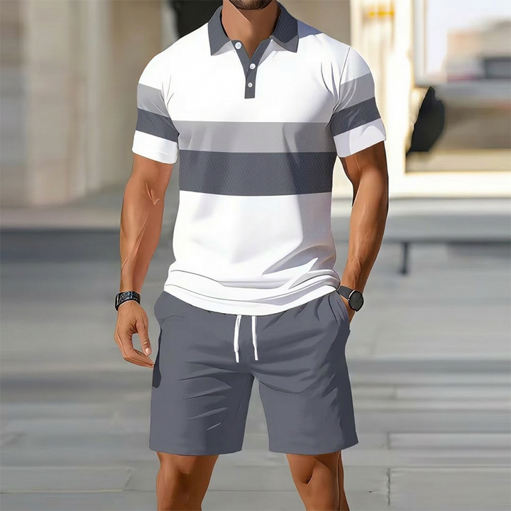 Set Herren - Atmungsaktives Zweiteiliges Sommeroutfit mit Shorts und T-Shirt