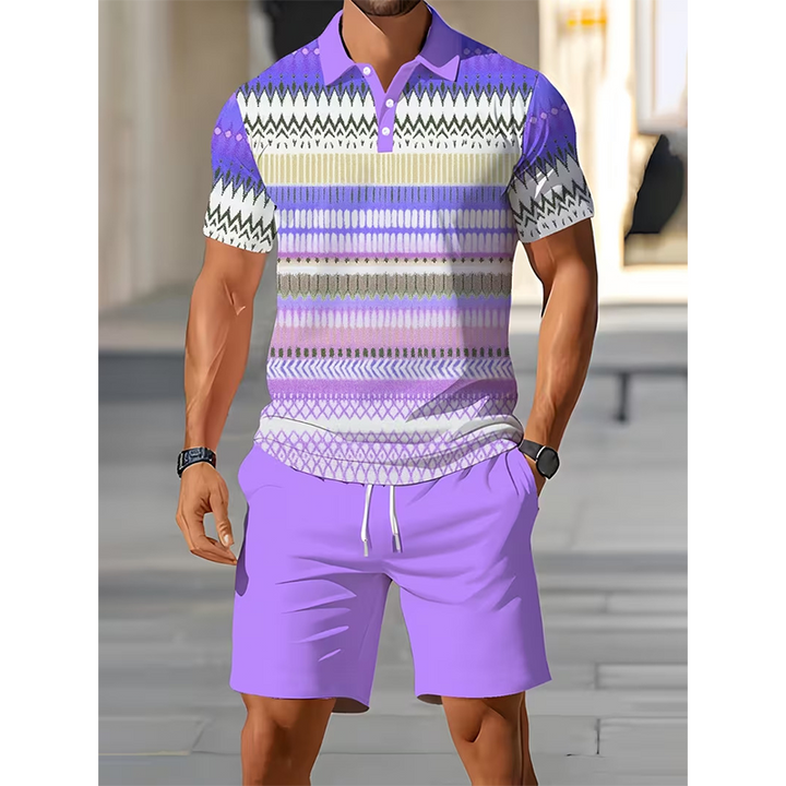 Set Herren - Atmungsaktives Zweiteiliges Sommeroutfit mit Shorts und T-Shirt