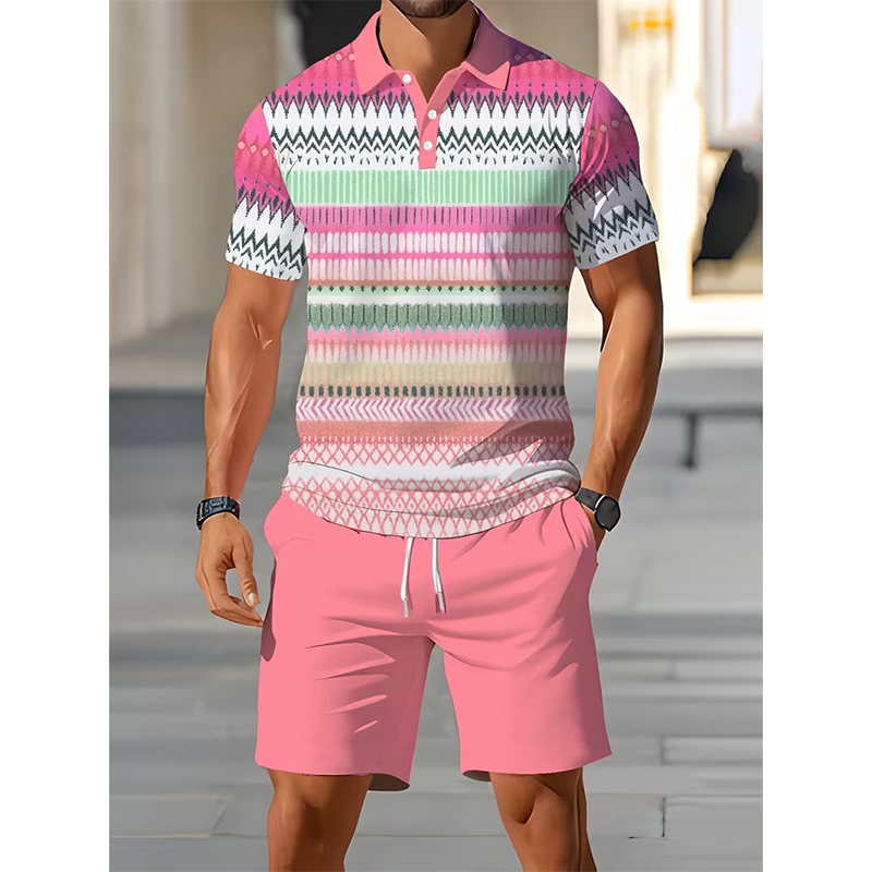 Set Herren - Atmungsaktives Zweiteiliges Sommeroutfit mit Shorts und T-Shirt