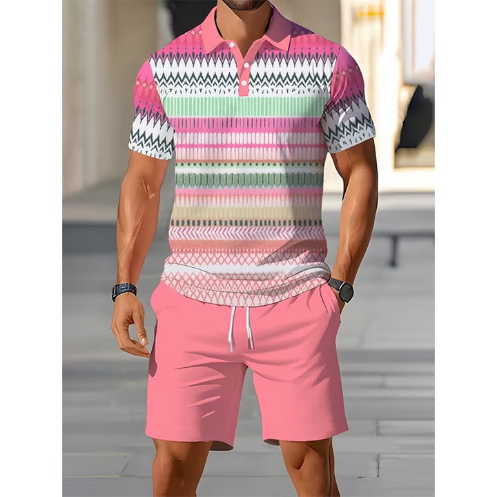 Set Herren - Atmungsaktives Zweiteiliges Sommeroutfit mit Shorts und T-Shirt