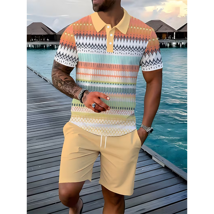 Set Herren - Atmungsaktives Zweiteiliges Sommeroutfit mit Shorts und T-Shirt