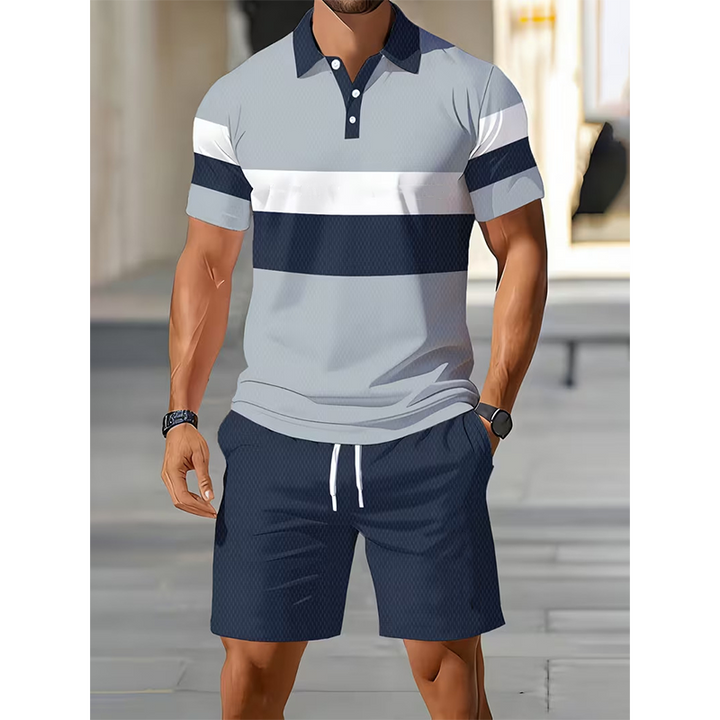 Set Herren - Atmungsaktives Zweiteiliges Sommeroutfit mit Shorts und T-Shirt