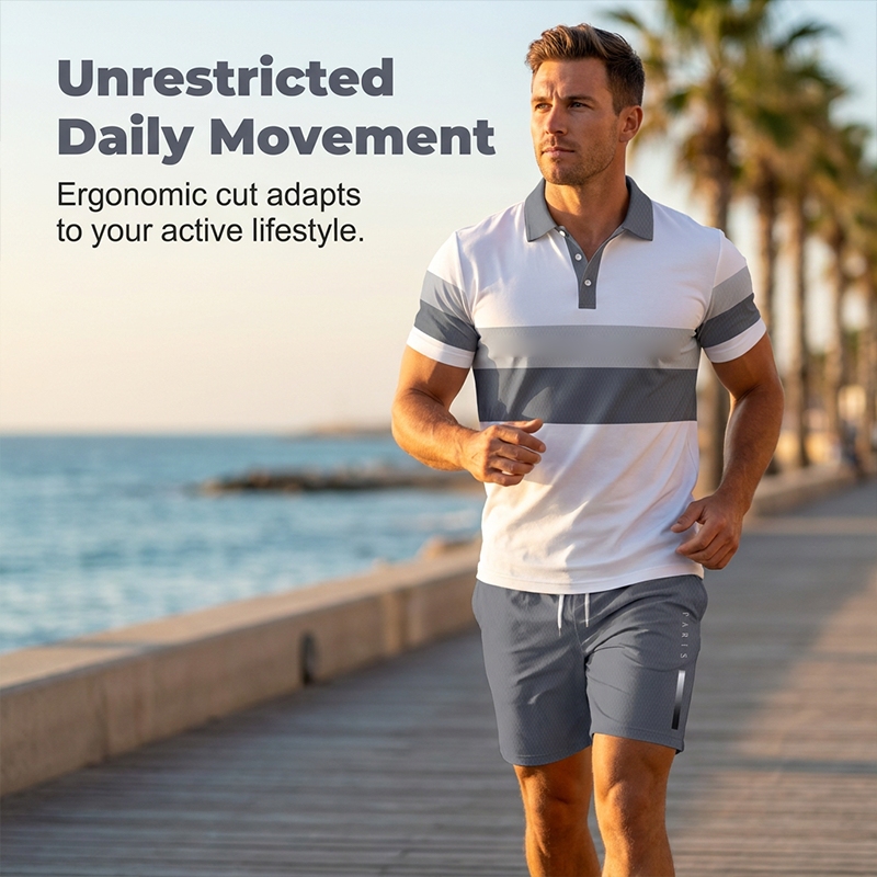 Set Herren - Atmungsaktives Zweiteiliges Sommeroutfit mit Shorts und T-Shirt
