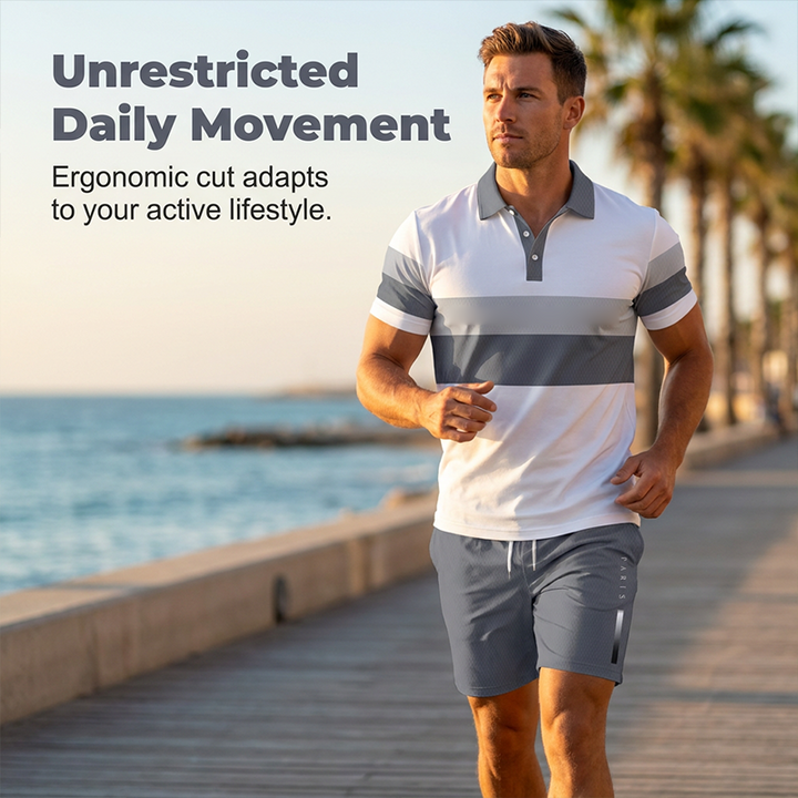 Set Herren - Atmungsaktives Zweiteiliges Sommeroutfit mit Shorts und T-Shirt
