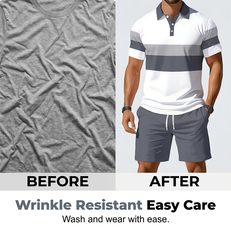 Set Herren - Atmungsaktives Zweiteiliges Sommeroutfit mit Shorts und T-Shirt