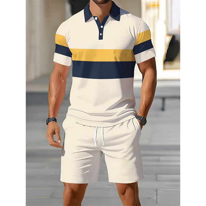 Set Herren - Atmungsaktives Zweiteiliges Sommeroutfit mit Shorts und T-Shirt