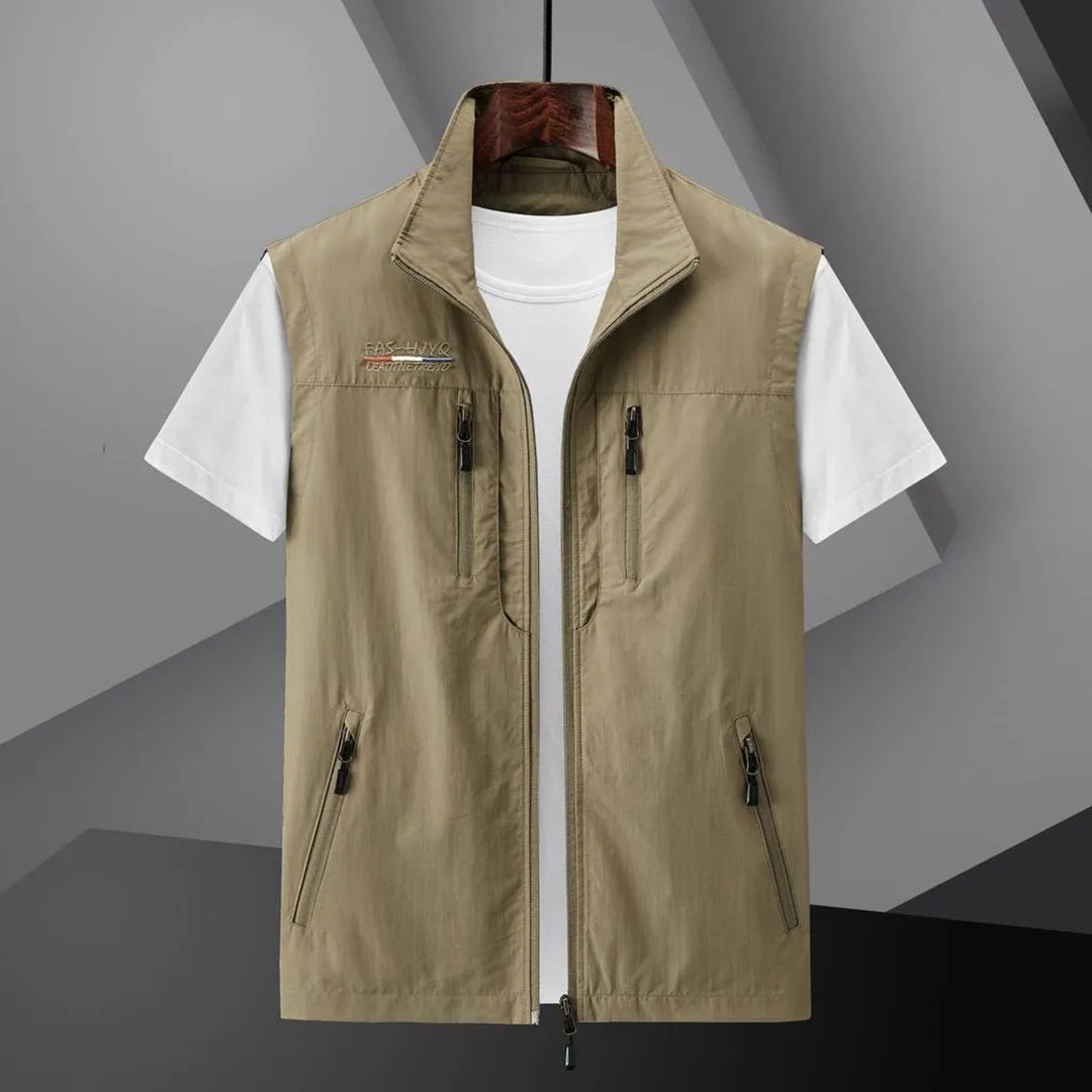 Karlo | Gilet sans manches pour homme avec fermeture éclair, gilet d&