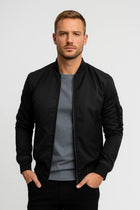 Jacke Herren - Übergangs-Bomberjacke mit Reißverschlussdetails