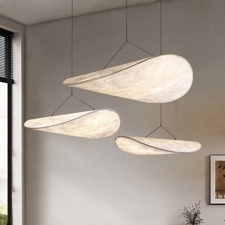 LED Pendant Light | Japandi Style | Height Adjustable | Warm White LED Light