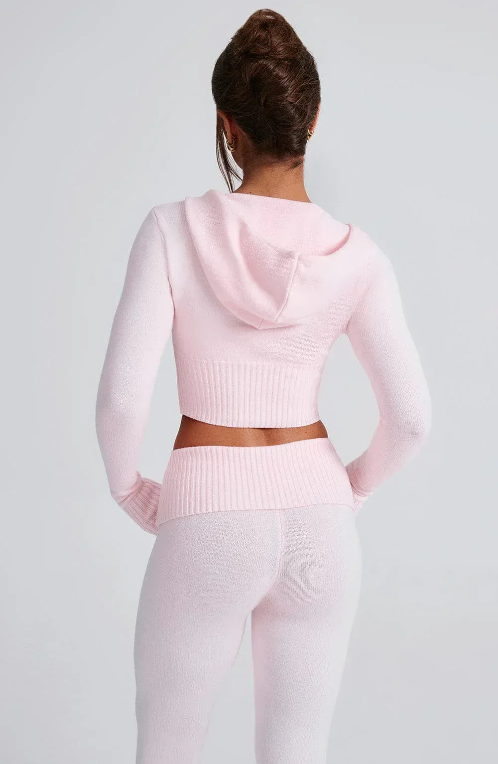 Strick Lounge Co-Ord Set mit Zip-Up Kapuzenpullover