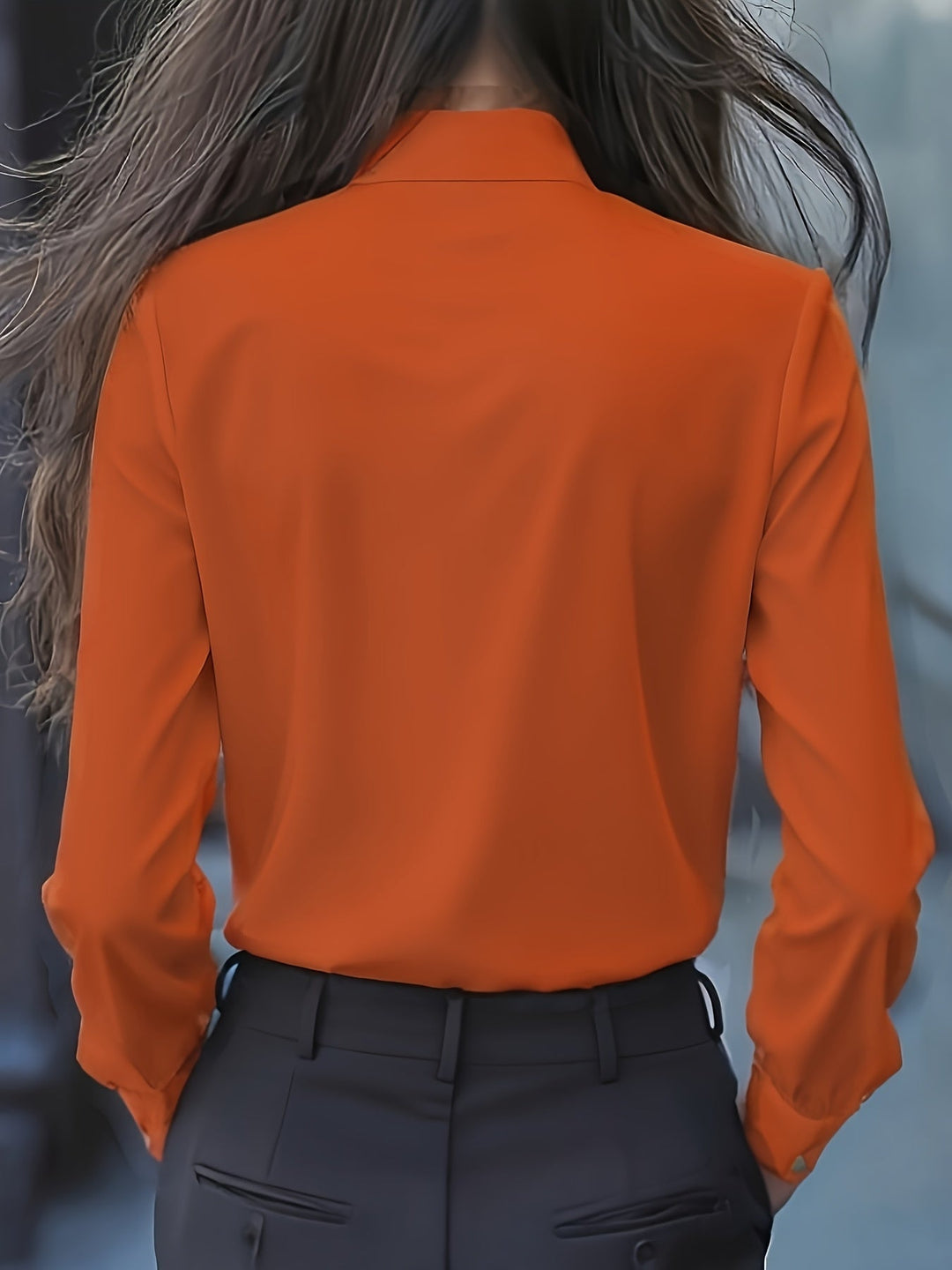 Langarm Bluse Damen | Schleifendetail &amp; Feiner Look