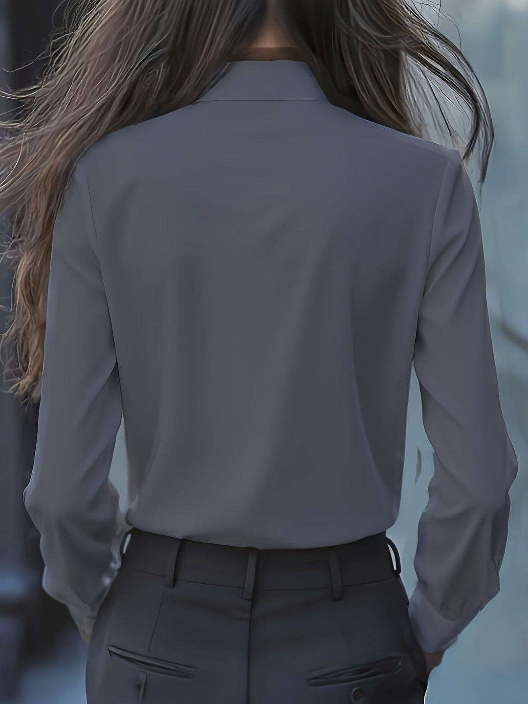 Langarm Bluse Damen | Schleifendetail &amp; Feiner Look
