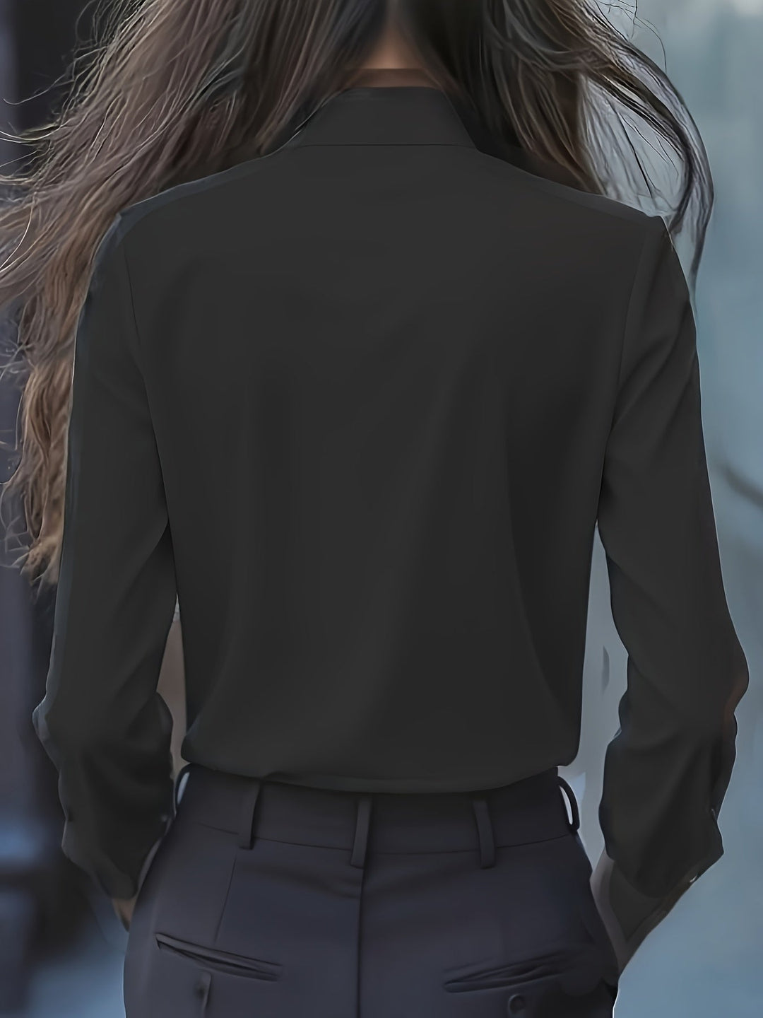 Langarm Bluse Damen | Schleifendetail &amp; Feiner Look